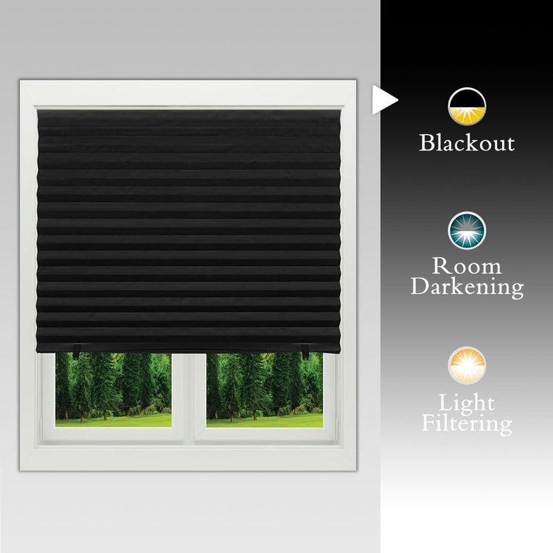 كيلا ستائر نوافذ مطوية، مصاريع نوافذ، ستائر معتمة مطوية مصنوعة من مادة غير منسوجة 100%، ستائر نوافذ غير منسوجة لتصفية الضوء، سهلة التركيب لغرف النوم والحمامات وغرف المعيشة والمطابخ - Image 5